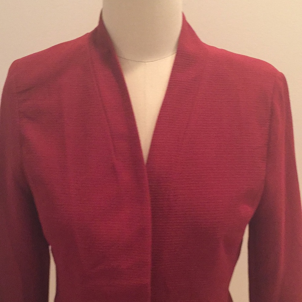 Burgundy Red Career Blazer Jacket
